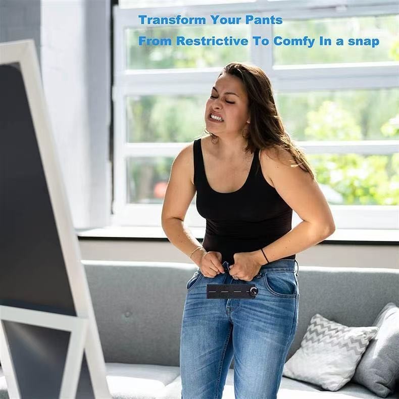 2Pcs Black Waist Extender for Pants–Elastic Button Clip for Maternity gallery