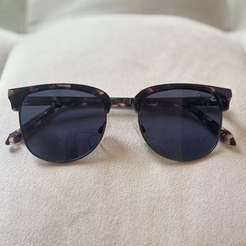 Quay Australia Men’s Evasive 46mm Polarized Navy Lens Tortoise Shell Sunglasses