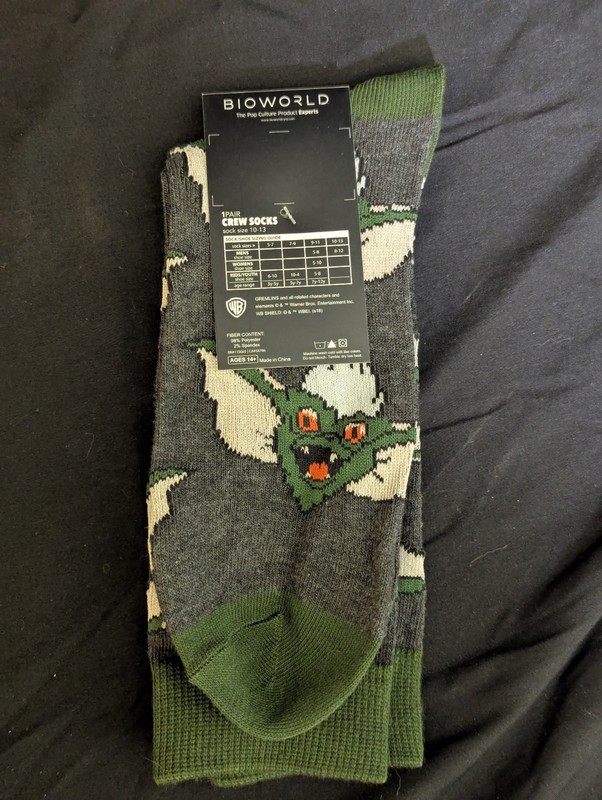 Loot Crate Exclusive Themed Crew Socks Size 10-13 & 6-12 - 3 Pair Lot gallery