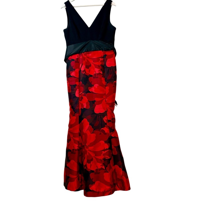 Calvin Klein Women’s Sleeveless V Neck Floral Mermaid Maxi Formal Gown Dress 10