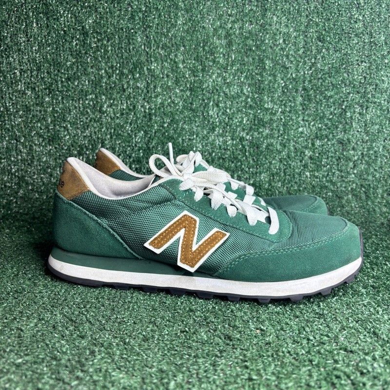 New Balance 501 Ripple Sole Suede Mesh Casual Retro Sneakers Green Mens Size 9.5