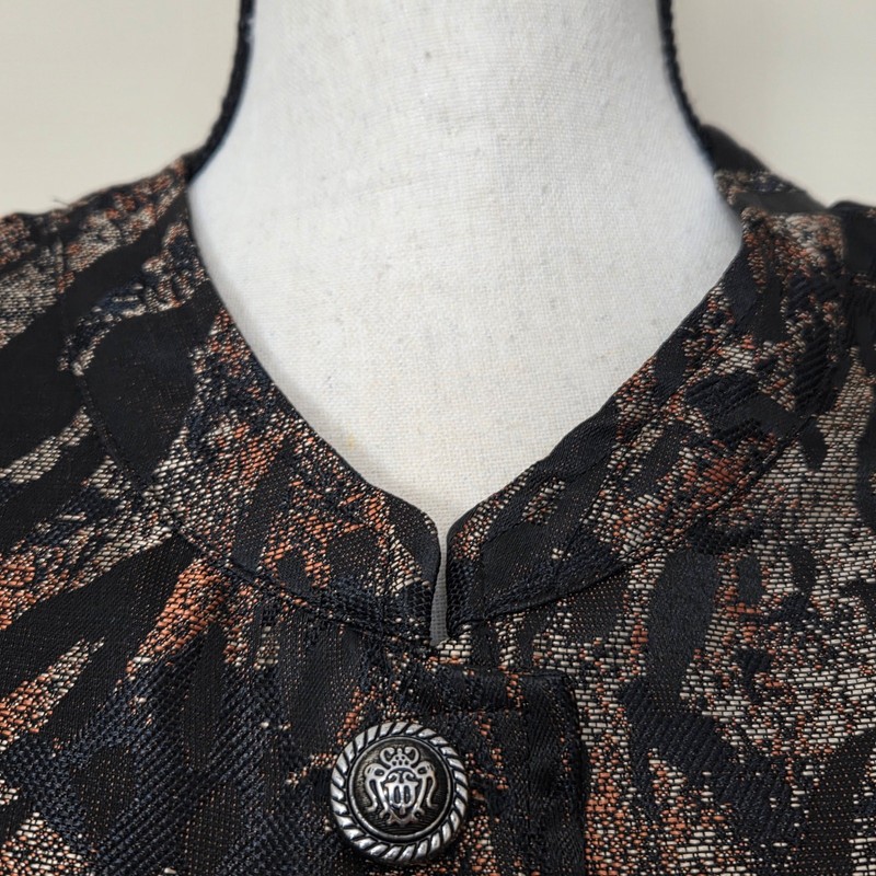 NEW Tudor Court Women's 3X Blazer Jacket Jacquard Tapestry Animal Print Brown gallery