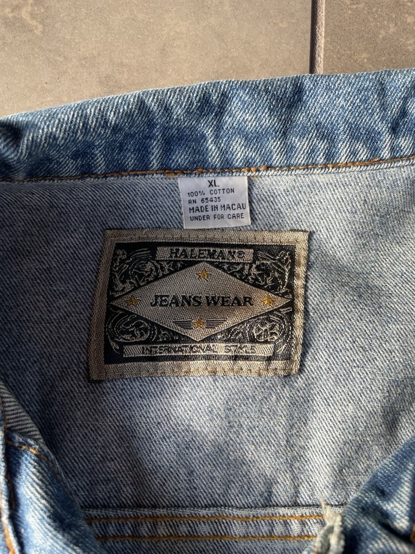 Vintage Bon Jovi One Wild Night 2001 Tour Denim Jacket XL Haleman Custom Patch gallery
