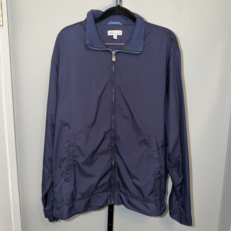 Peter Millar Jacket Mens Size Medium Wind Cheater Shell Windbreaker – Blue