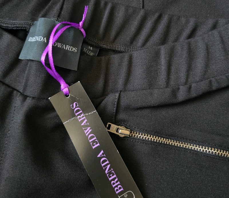 Brenda Edwards Zip Pocket Ponte Leggings Pull-On Trousers, Black, Size 14 gallery