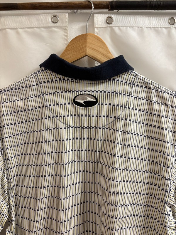 1990s Vintage Nike Golf Tiger Woods All Over Ying Yang Logo Polo Size S gallery