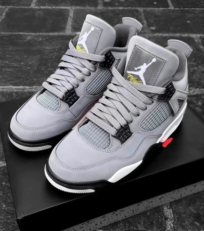 Nike Air Jordan 4 “Cool Grey” Men’s Retro Mid Top Basketball Shoes