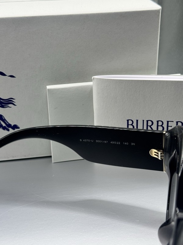 Burberry B 4370-U Women's Round Sunglasses Black Frame Gray Tinted UV400 49-22 gallery