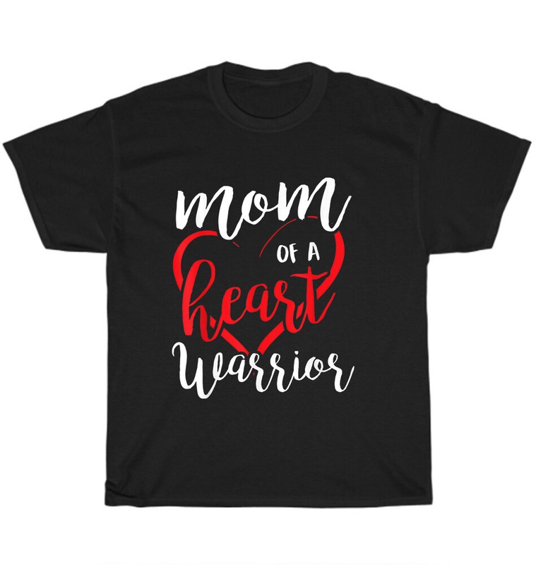 Beautiful Mom of a Heart Warrior CHD Awareness Heart Defect T-Shirt Unisex Gift