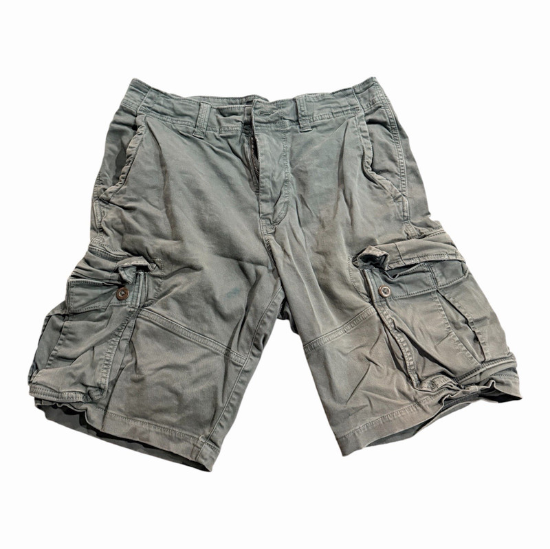 American Eagle Outfitters Extreme Flex Gray Canvas Cargo Shorts Men’s Size: 33