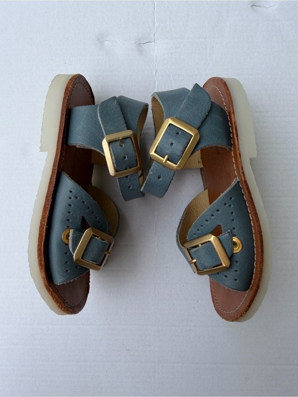 Young Soles Pearl Sandal Ocean Blue Leather Unisex Sandals | EU 23 US 7 gallery