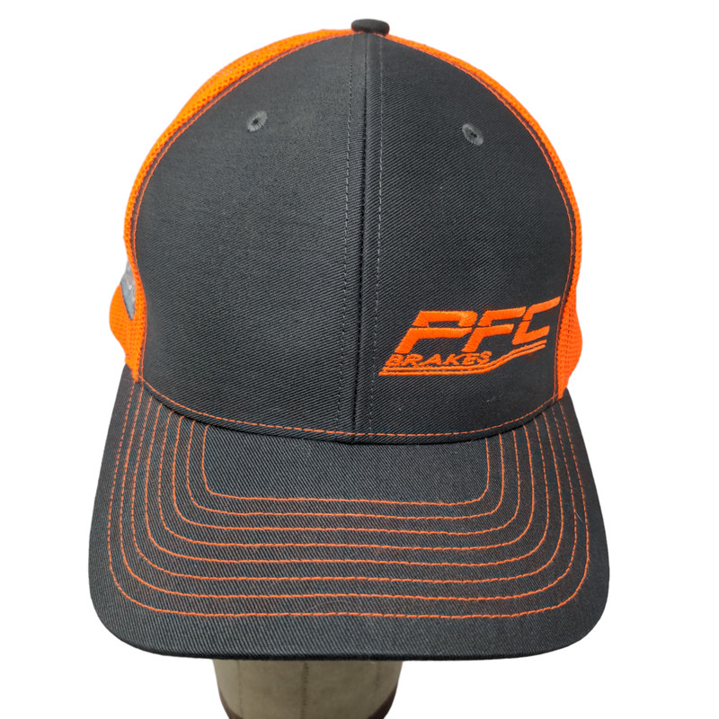 Richardson Men’s Snapback Hat Gray Orange Adjustable Style 112 PFC Brakes Logo