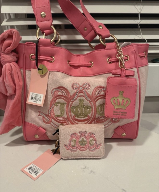 Rare! Juicy Couture Matching Juicy Lovers Club Tote and Wallet! New with tags!