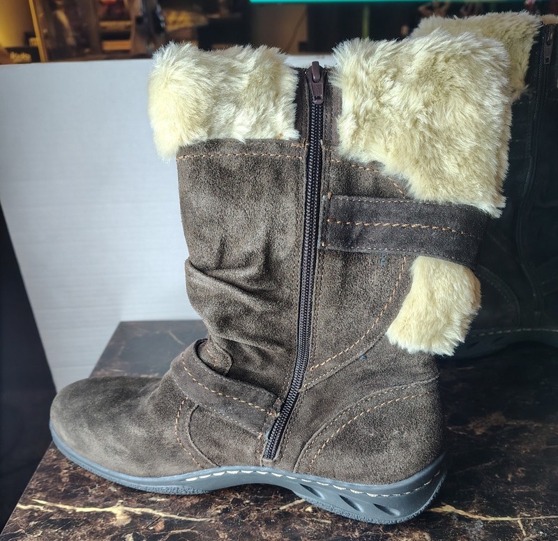EARTH SPIRIT Brigitte BROWN Suede Casual Faux Fur Lined Boots Women's 10 NEW gallery