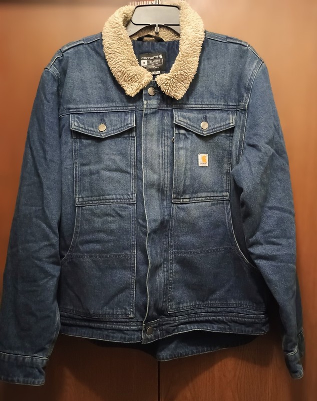 Men’s Carhartt Denim Sherpa Lined Relaxed Fit Jacket Men’s US Size: Medium