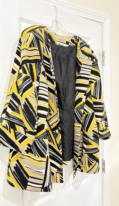 Women’s Kasper Career Blazer Size 22 (not Shown On Garment) Yellow 3/4 Sleeve