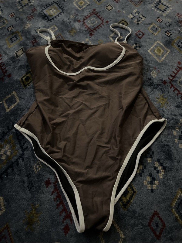 New Herseas Women Swimming Suit Brown XL Shell :82% Polyamide,18% Elastane