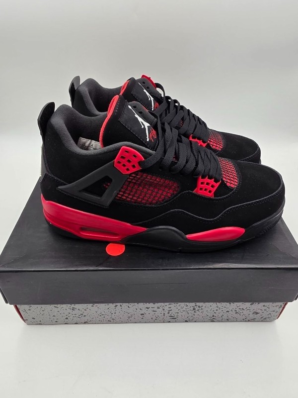 Nike Air Jordan 4 Retro CT8527 016 Black/Red/Thunder Shoes Size 8.5