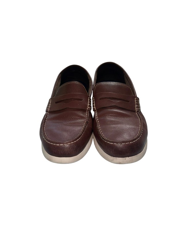 Cole Haan Size 12M Grand Atlantic C33028 Brown Penny Loafer Shoes Men gallery