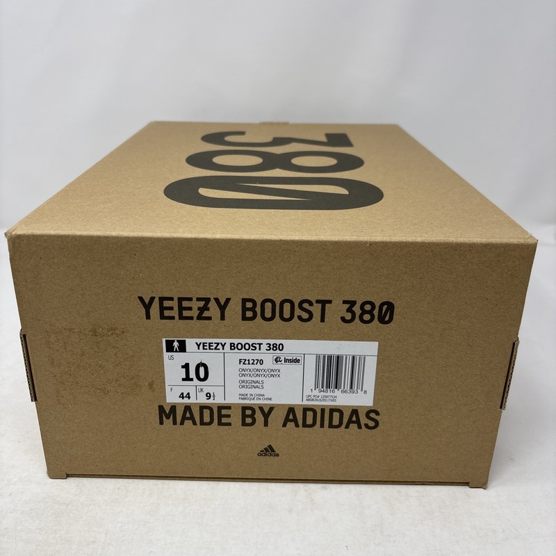 Adidas Yeezy Boost 380 Onyx Black Sneakers, Size 10 FZ1270 BNIB gallery