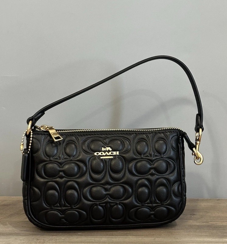 NWT COACH Nolita 19 Black Signature Smooth Leather Bag CZ456