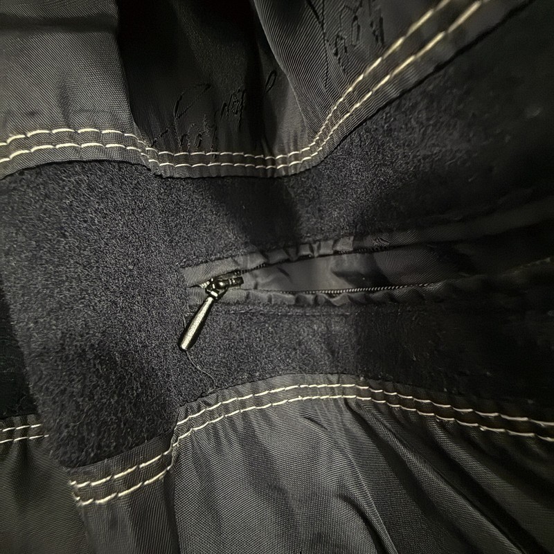 Vintage Lodenfrey Wool Overcoat Trench Coat Black Size 52 gallery