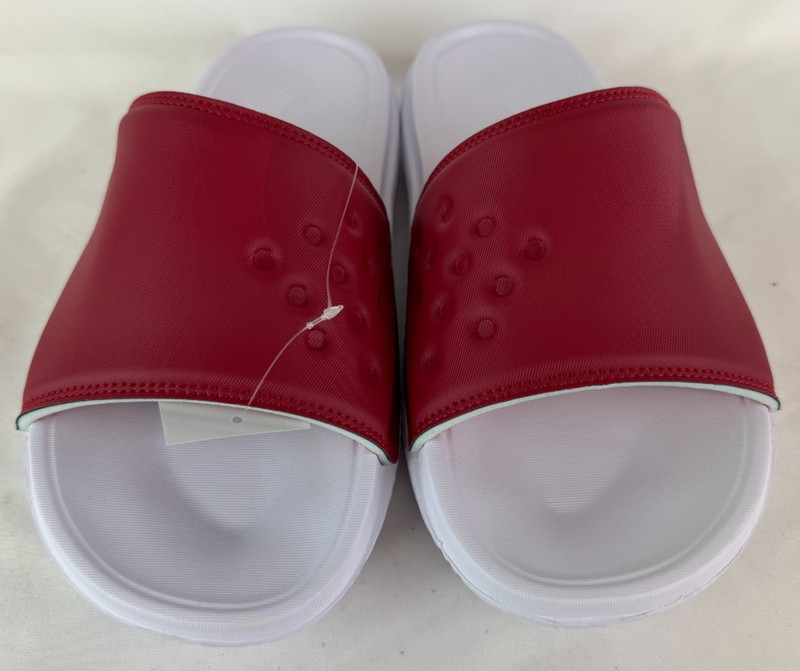 Jordan Slides Play Slide Red White DC9835-611 New Comfort Sandals Men’s Size 9 gallery