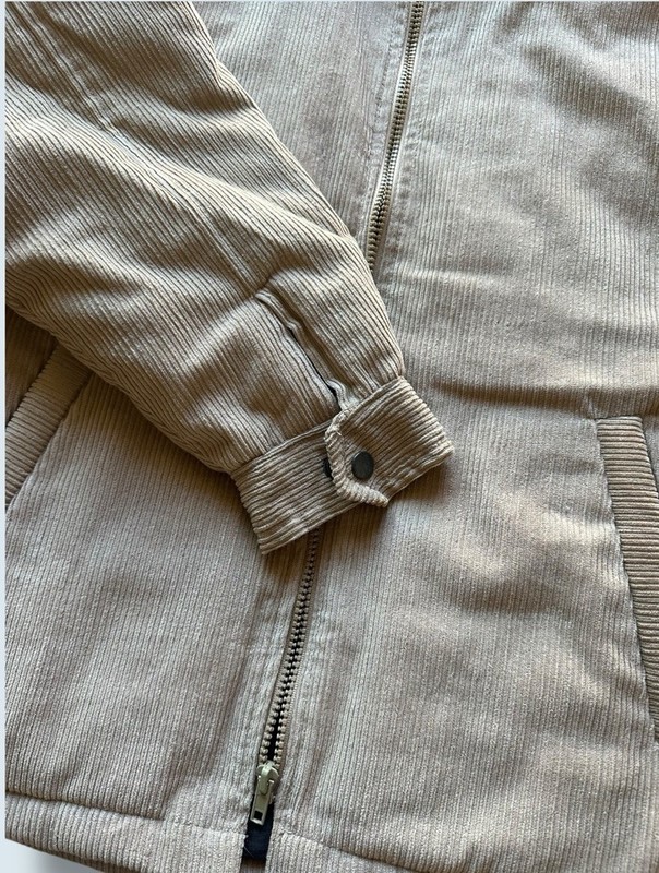 Haband Vintage Jacket Men M Oat Tan Khaki Beige Corduroy Quilted Lined Style gallery