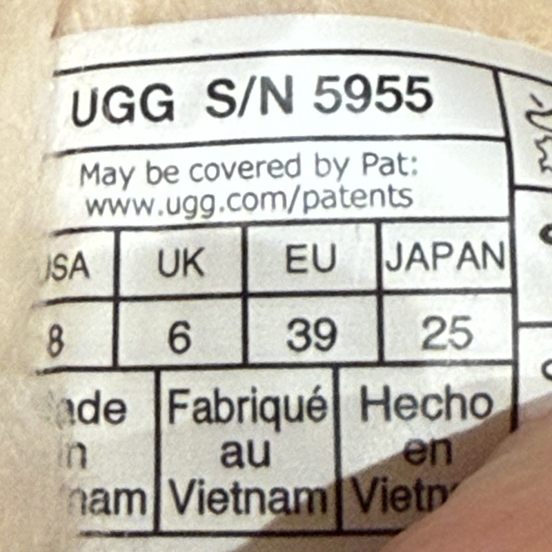 UGG TASMAN SLIPPER WOMENS US 8 CHESTNUT SUEDE/ WOOL SLIP-ON SHOE gallery