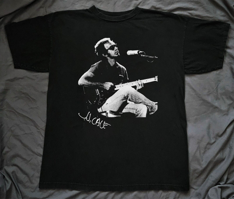 VTG J.J. Cale Play Guitar Signature Cotton T-Shirt Full Size BL2.295