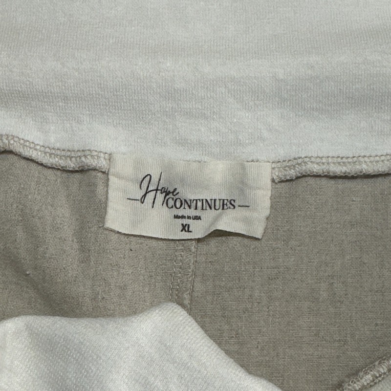 Hope Continues Sustainable Linen Cotton Wide Leg Foldover Pants Sz XL Beach gallery