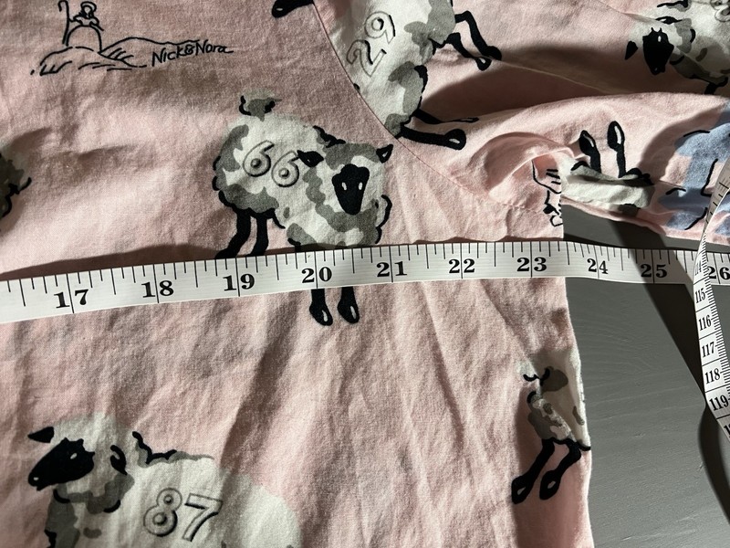 Nick And Nora Counting Sheep Ponk Pajamas, Size XL gallery
