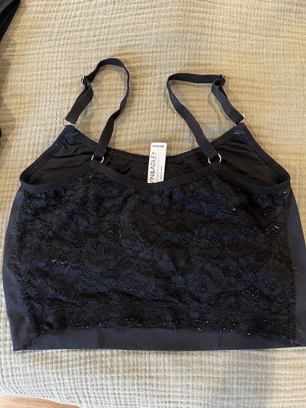 3 Larken X Nursing & Hands-Free Pumping Bras in Sage and Black Size Medium gallery