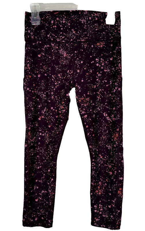 Athleta Leggings Women’s Size Small Ultimate Stash Pocket Splat Capri Purple