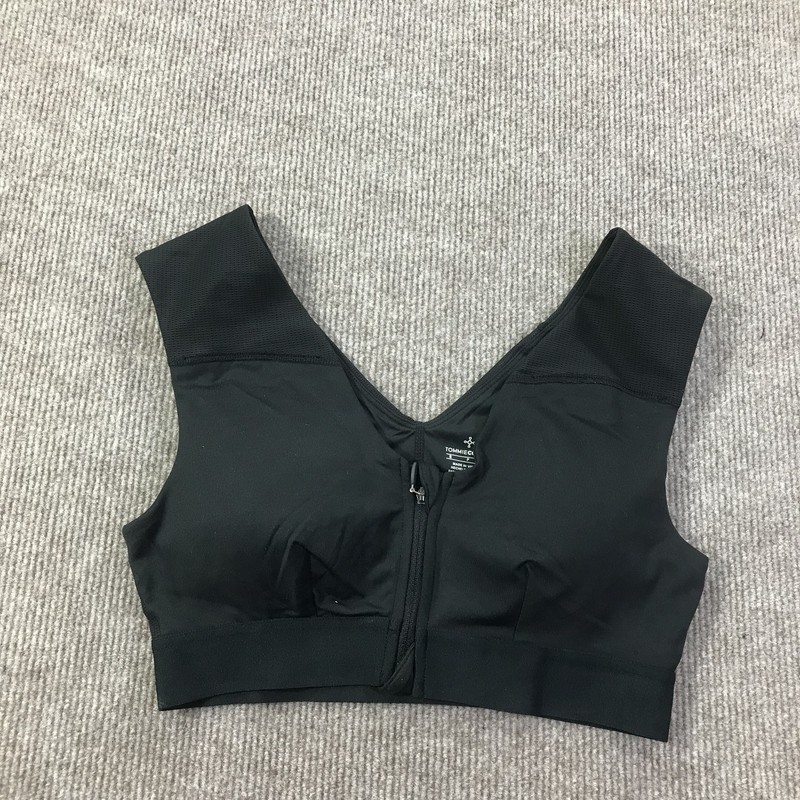 Tommie Copper Sports Bra Womens Small Shoulder Support Zip Front Activewear Gym