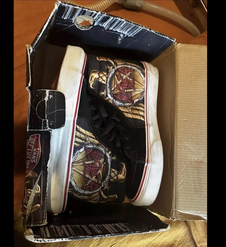 Vans x Slayer Sk8-Hi Reign in Blood Deadstock OG Box Size W7