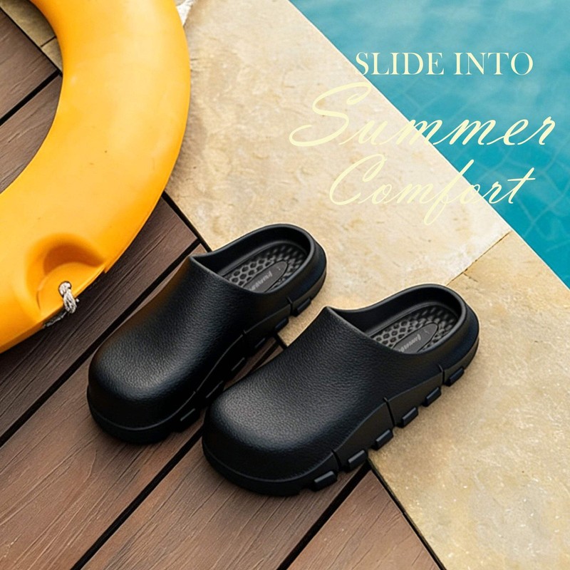 Women's Arch Support Garden Clog Shoes - Waterproof Slip-on Beach Mule Sandals gallery