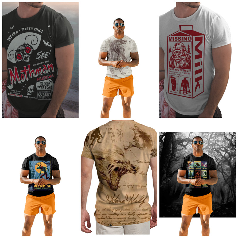 Wendigo Horror T‑Shirt | Creepy Cryptid Graphic Tee | Paranormal Folklore Shirt gallery
