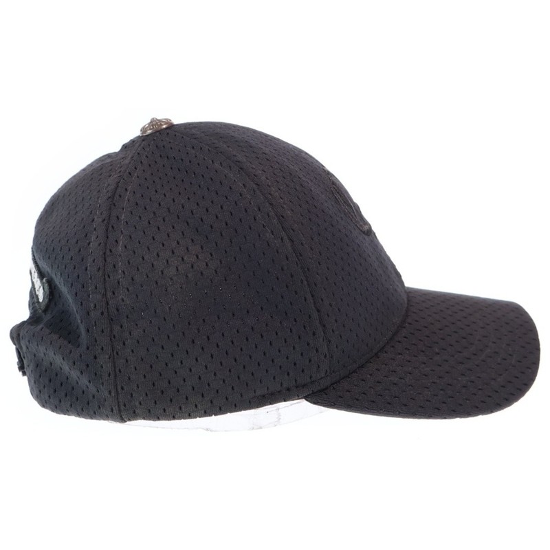 CHROME HEARTS MESH CAP CH Logo Embroidered Baseball Hat Black Used 9b4d84861874f gallery