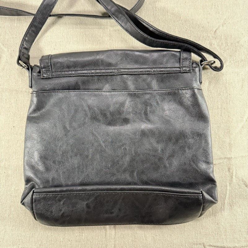 Relic Black Crossbody Bag Flap Snap & Zip Closure Front Zip Pocket gallery
