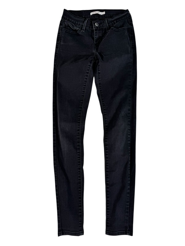 Levi’s 710 Black Dark Wash Low-Rise Super Skinny Denim Jeans Women’s Size 25