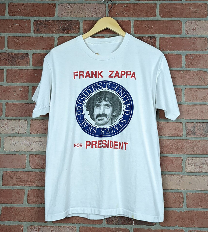 1992 Frank Zappa for President Gift For Fan White Size S to 5XL Shirt AG1023