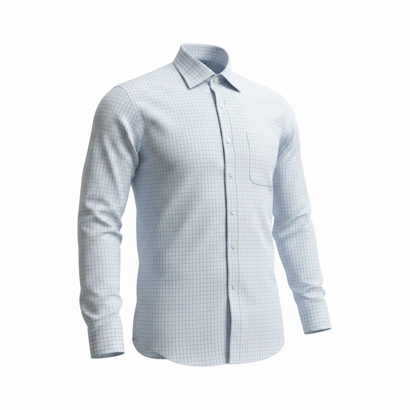 Brooks Brothers Dress Shirt Mens 16-32 White Check Regent Non Iron Supima