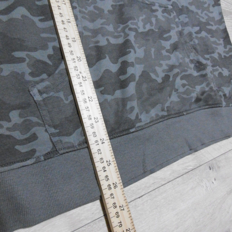 Peter Millar Men's Small Hoodie Sweatshirt Lava Wash Camo Gale Gray LS Flawed gallery