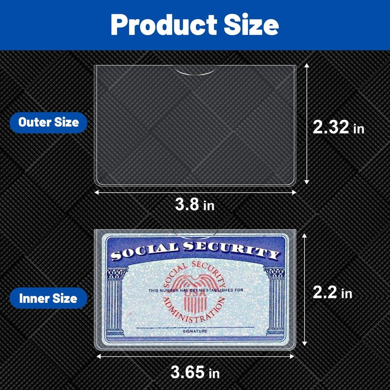 Card Protector Sleeves 6 Pack 31Mil SSN New Medicare Credit Card Holder gallery