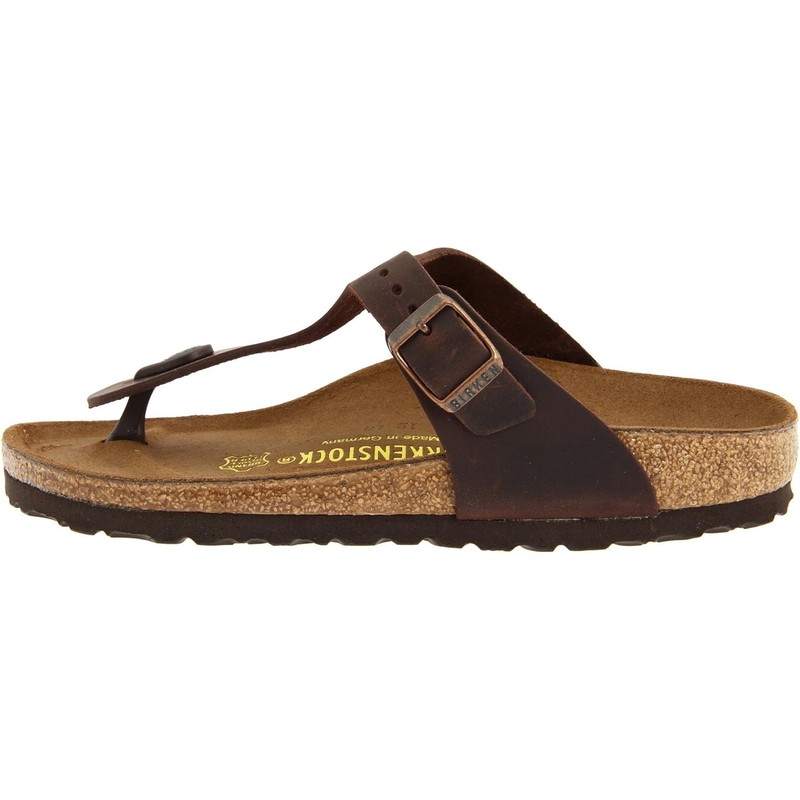 Birkenstock 743831 Unisex Gizeh Habana Oiled Leather Sandals, Size Options gallery