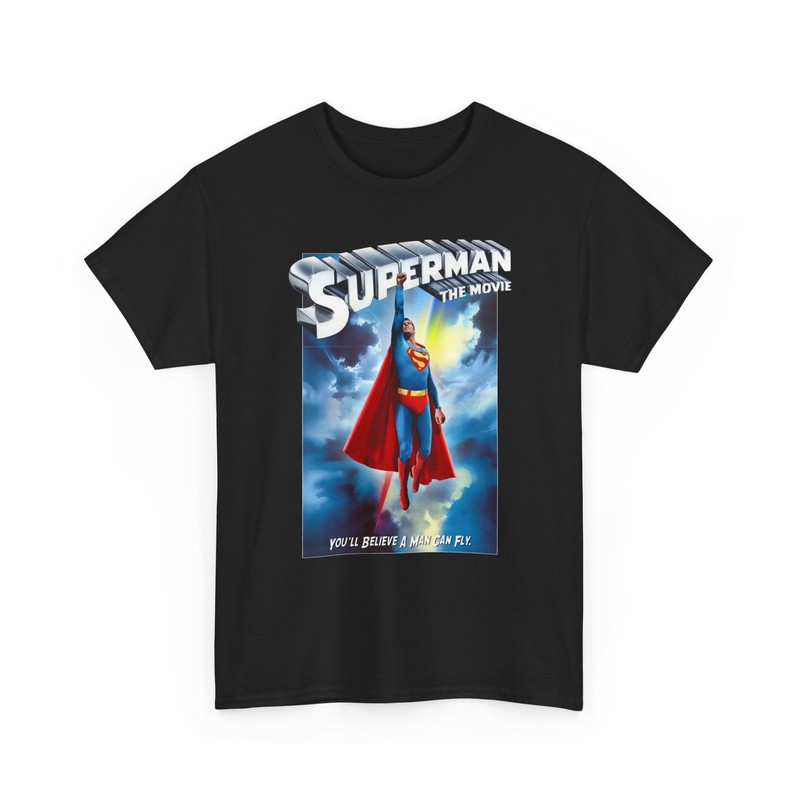 Superman Movie T-Shirt 1978 DC Comics Christopher Reeve Retro Vintage-Style Tee
