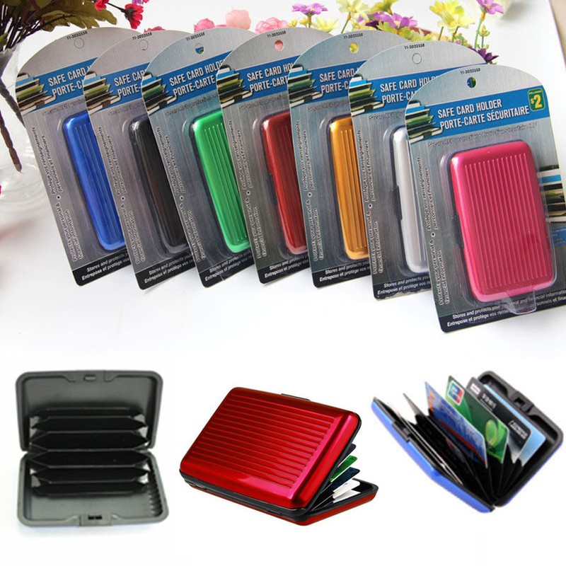 Business Safe Wallet ID Credit Card Case Holder RFID Aluminum Alloy ABS Fashion