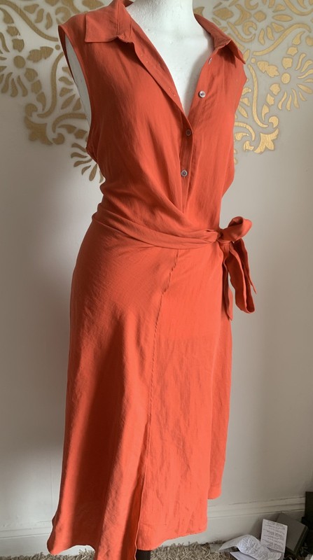 Stunning M&S shirt Dress 16 Boho Holiday Retro90s Sexy smart casual gallery