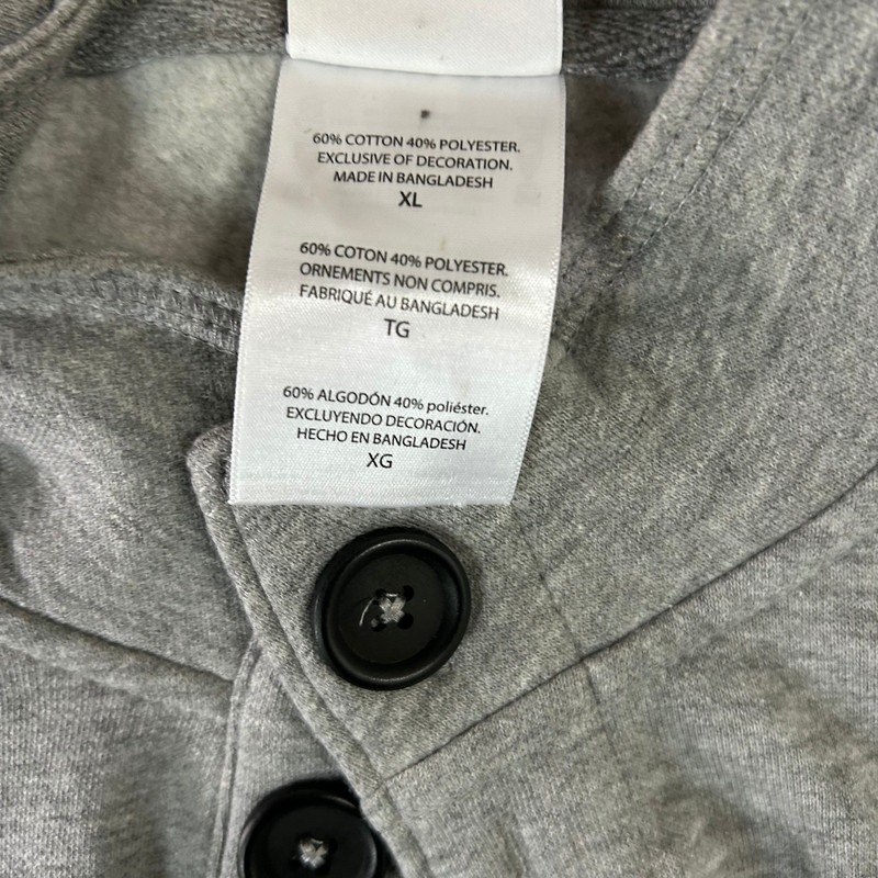 Champion Sweatshirt Mens Size XL Gray Auburn Tigers Quarter Button Mock Neck gallery